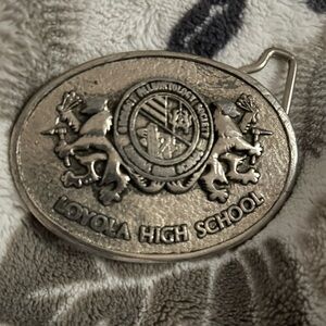 Vintage Loyola High School Crest Belt Buckle
